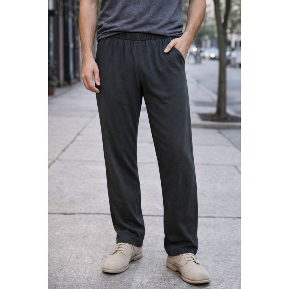 Ermenegildo Zegna Men's Charcoal Grey Cotton‎ Blend Lounge Pants XXL